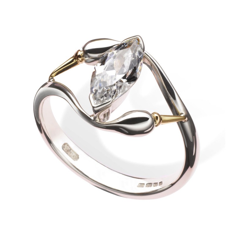 荷葉碎碎冰戒指